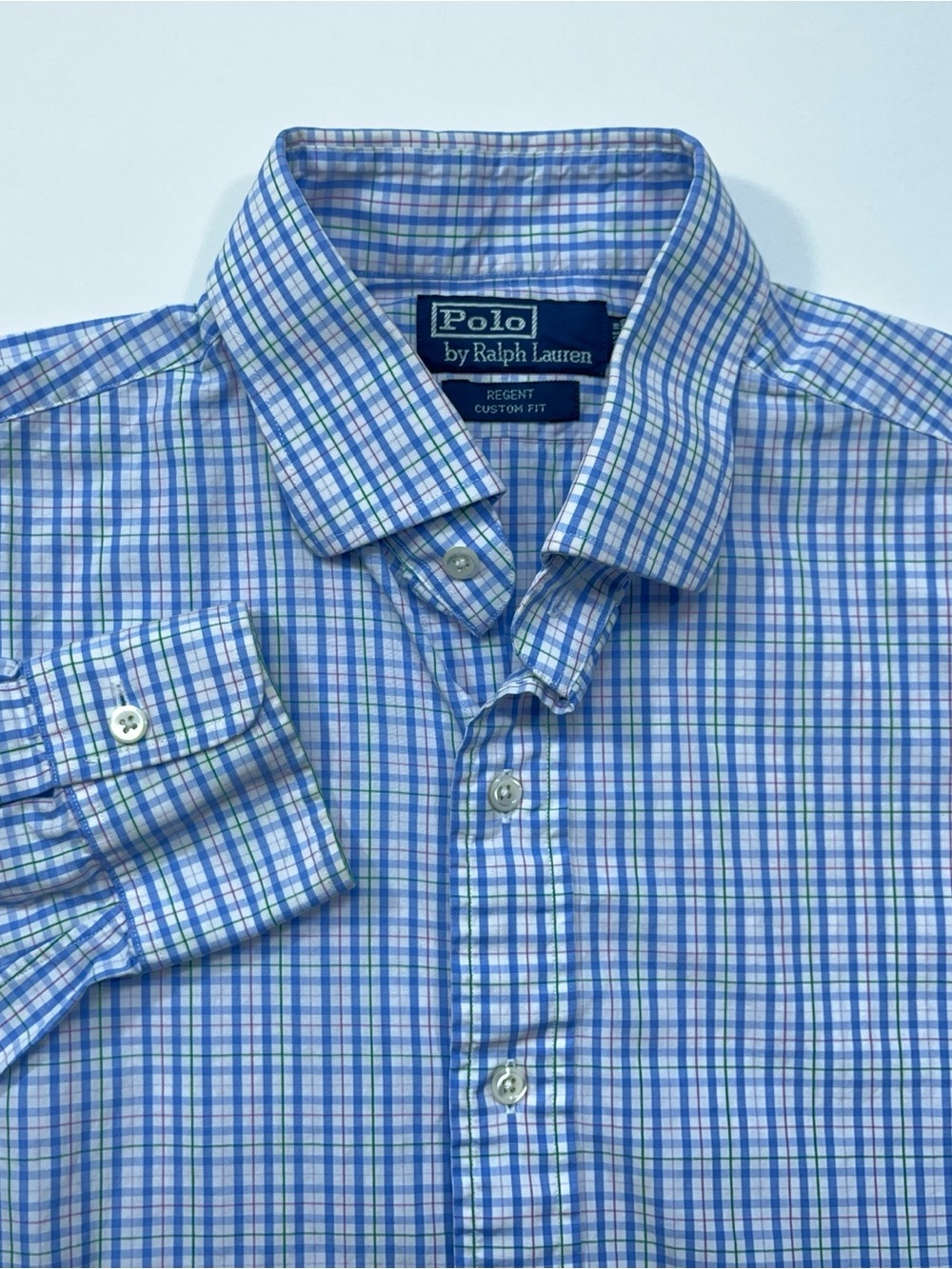 Polo Ralph Lauren Regent Button Down Shirt Mens Size Large 16 1/2 Blue Cotton